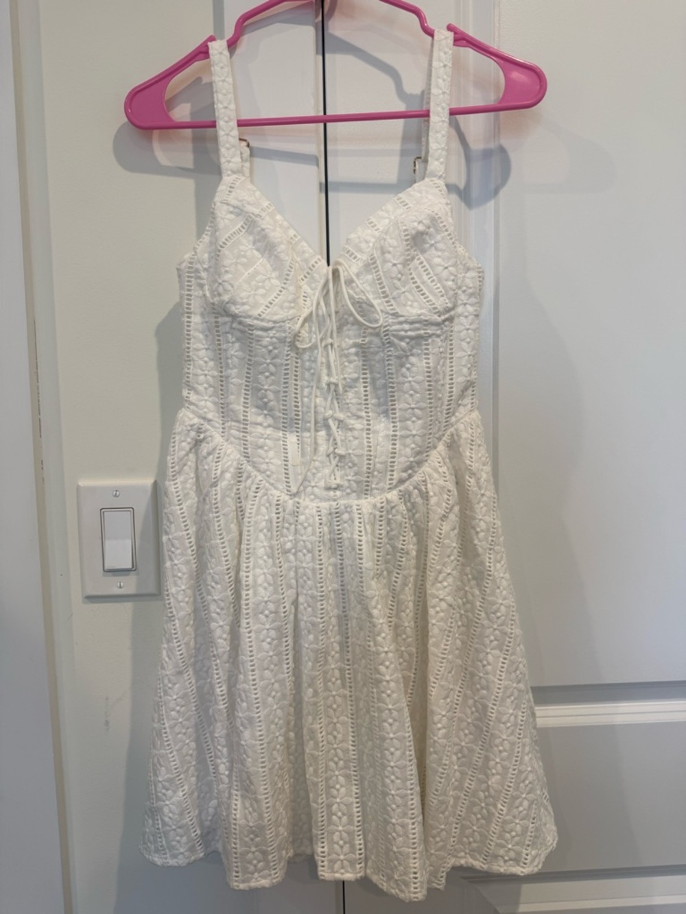 Sabo Skirt White Corset Mini Dress